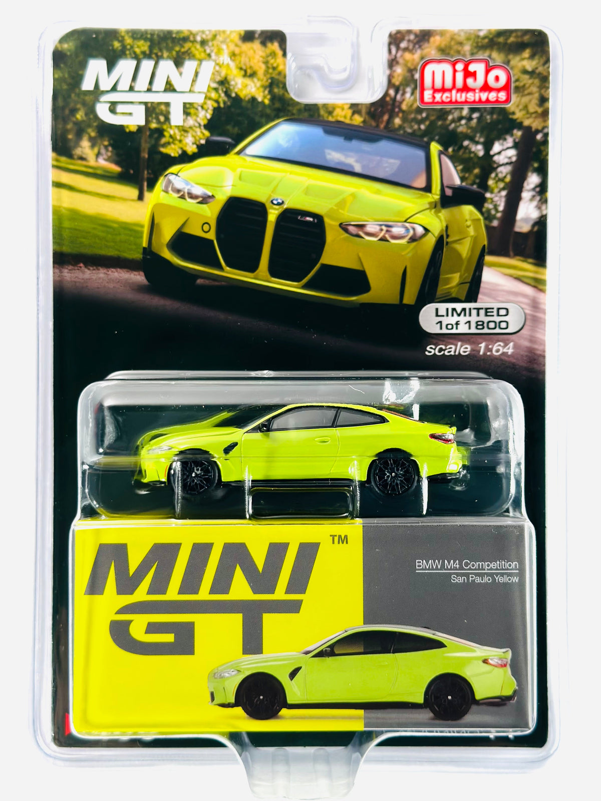 1/64 Mini GT BMW M4 Competition (G82) (San Paulo Yellow) Diecast Car Model