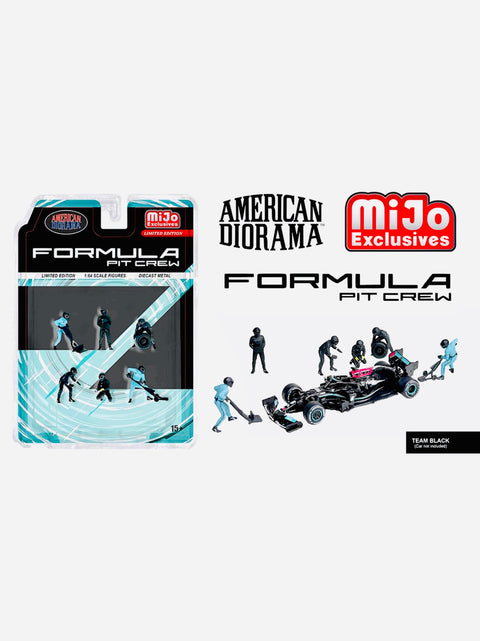 American Diorama Mijo Exclusive Formula Pit Crew Team Black