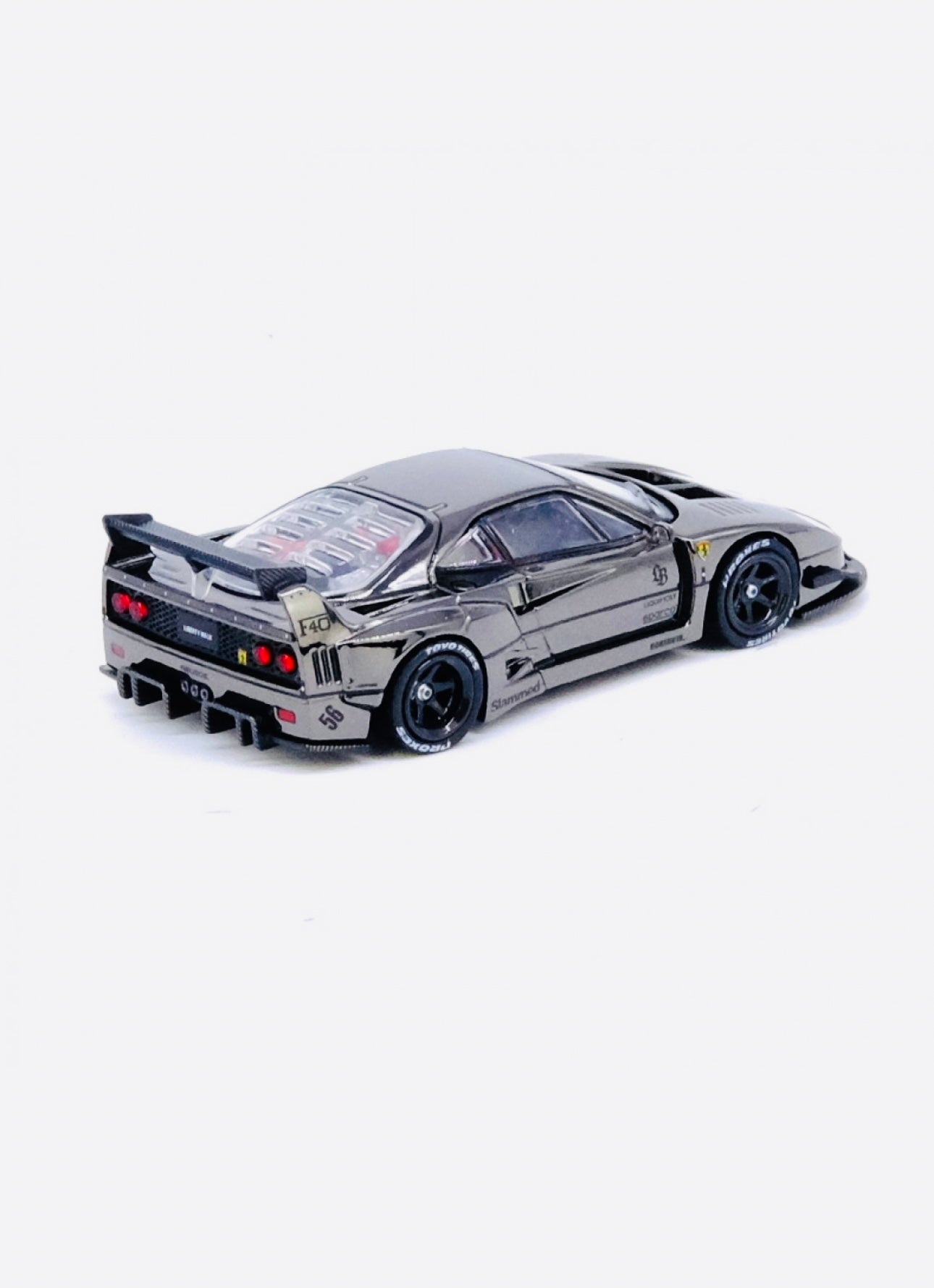 Inno64 Liberty Walk Ferrari F40 Chrome Black – Jcardiecast