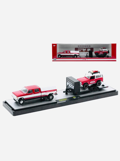 M2 Machines Auto Haulers 1987 Ford F-350 Truck & 1966 Ford Bronco