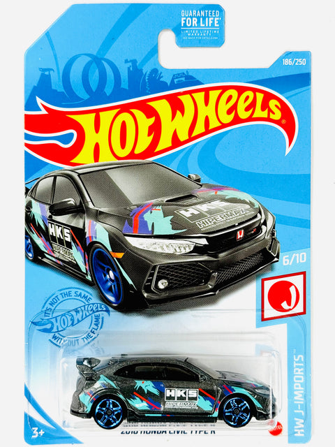 Hot Wheels HW J-Imports HKS 2018 Honda Civic Type R (186/250) - Damaged Card/Blister