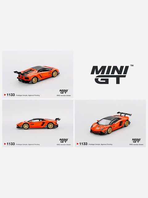 Mini GT MDX 2025 Limited Edition LB WORKS Lamborghini Aventador Orange #1133