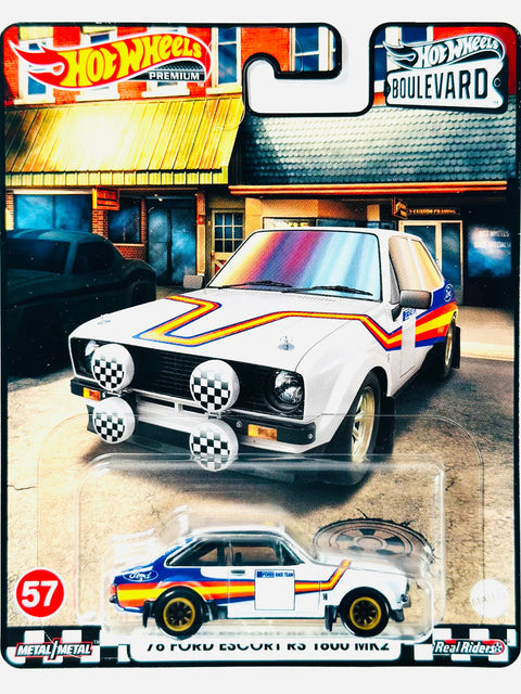 Hot Wheels 2022 Boulevard '78 Ford Escort RS 1800 MK2 #57 - Damaged Card/Blister