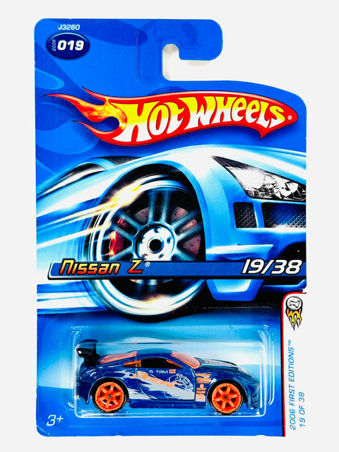 Hot Wheels 2006 First Editions Nissan Z Blue - Damaged Card