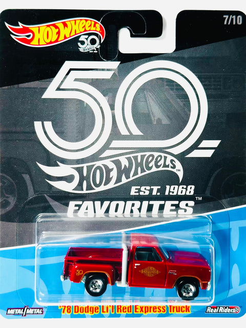 Hot Wheels 50th Anniversary Favorites '78 Dodge Li'l Red Express Truck