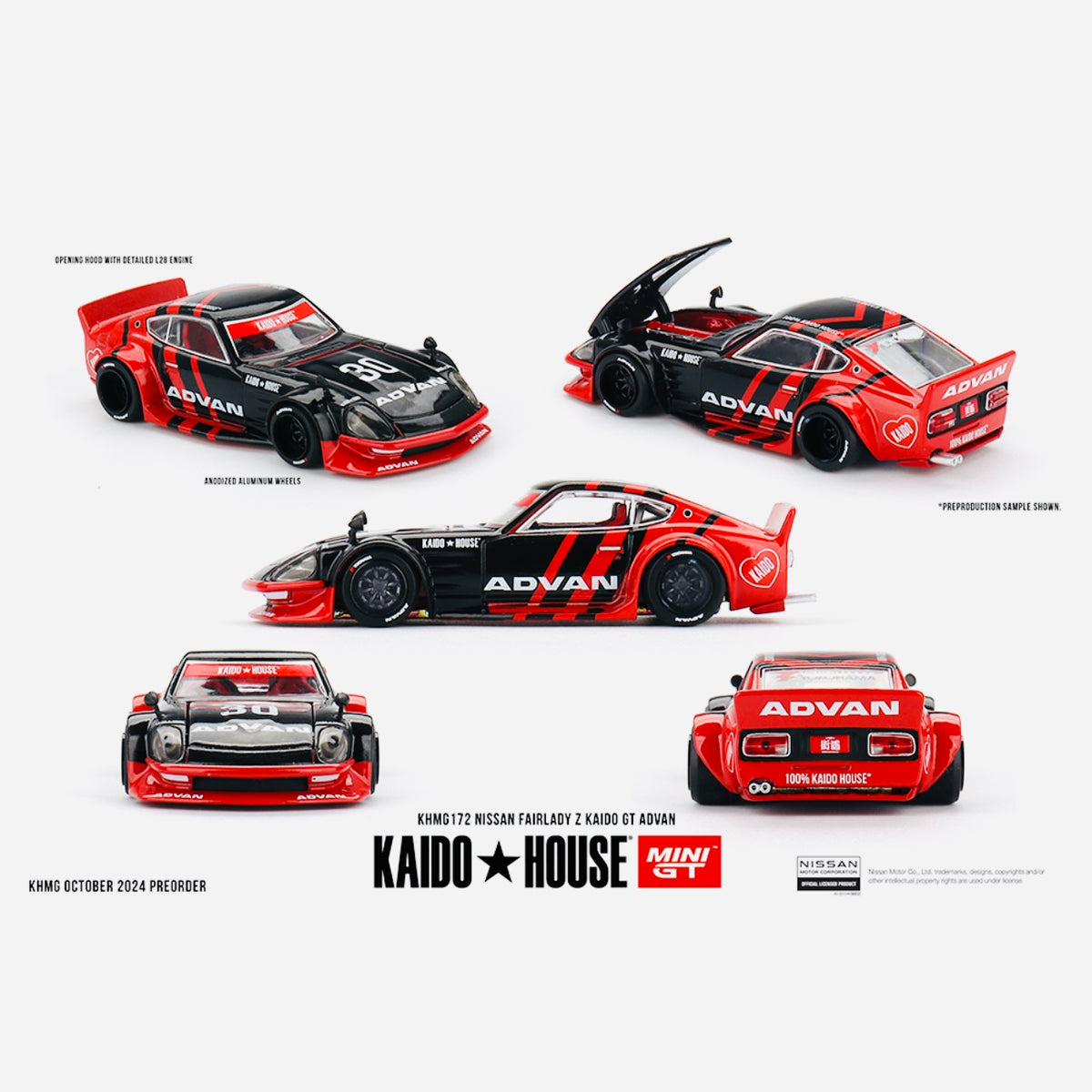 MINIGT KAIDO★HOUSE KANJO ADVAN カスタム 2セット Mini GT x Kaido House Collab Nissan Fairlady Z Kaido GT