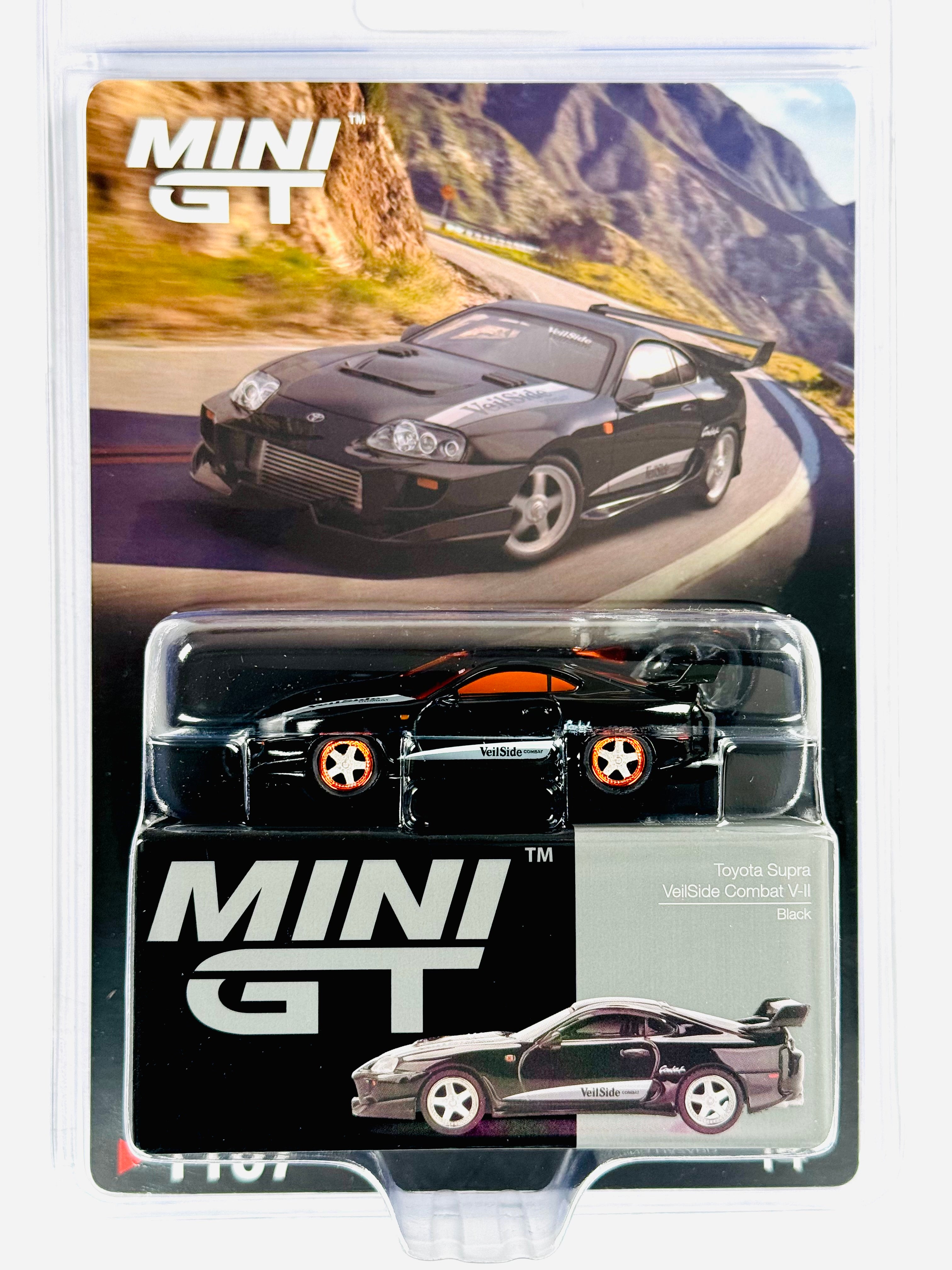 Mini GT Toyota Supra VeilSide Combat V-II Black #1107 Chase