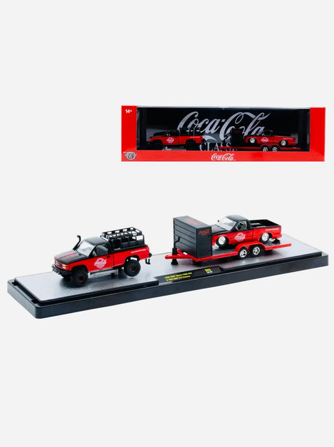 M2 Machines Auto Haulers Coca-Cola 1998 GMC Sierra 1500 4X4 Truck & 1995 GMC S15 Sonoma Truck