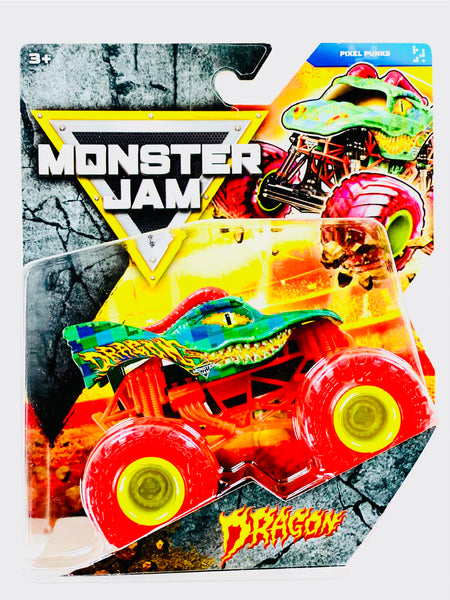 ドラゴン ウォーズ 恐竜カード 孔雀竜 ホラーバリゾン DRAGON カードダス Spin Master Monster Jam 2026 Pixel Punks Dragon Truck - Damaged