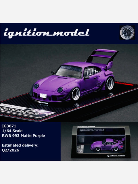 Ignition Model Factory Sealed Rauh Welt Begriff RWB 993 Matte Purple