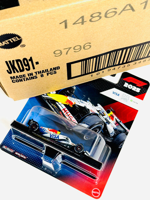 Hot Wheels 2025 F1 Formula 1 Race Team Isack Hadjar Visa Cash App Racing Bulls Formula 1 Team #6 Factory Sealed Solid Pack (8 Cars)