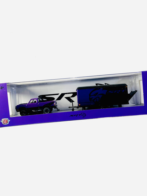 M2 Machines Auto Haulers 1974 Dodge W200 Power Wagon & 1971 Plymouth HEMI Cuda - Damaged Box