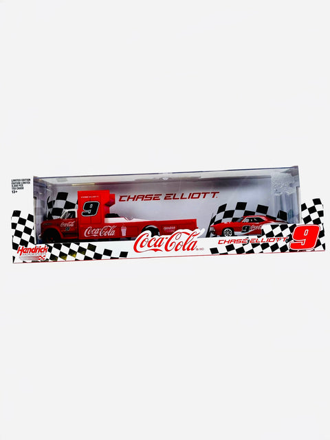 M2 Machines Auto Haulers Coca Cola Hendrick Motorsports 1968 Chevrolet C60 Truck & 1969 Chevrolet Camaro Chase - Damaged Box