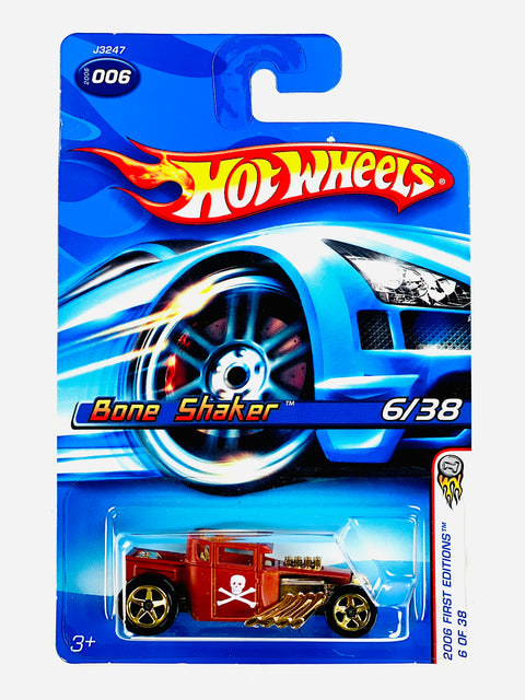 Hot Wheels 2006 First Editions Bone Shaker #006 - Damaged Card