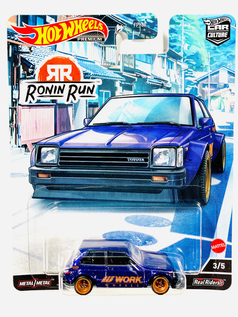 Hot Wheels 2022 Car Culture Ronin Run '81 Toyota Starlet KP61 - Damaged Card/Blister