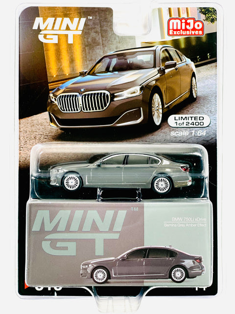 Mini GT Mijo Exclusives BMW 750Li xDrive Bernina Grey Amber Effect #515