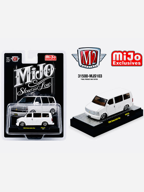 M2 Machines Mijo Exclusive 1995 Chevrolet Astro Van Custom Slow & Low White