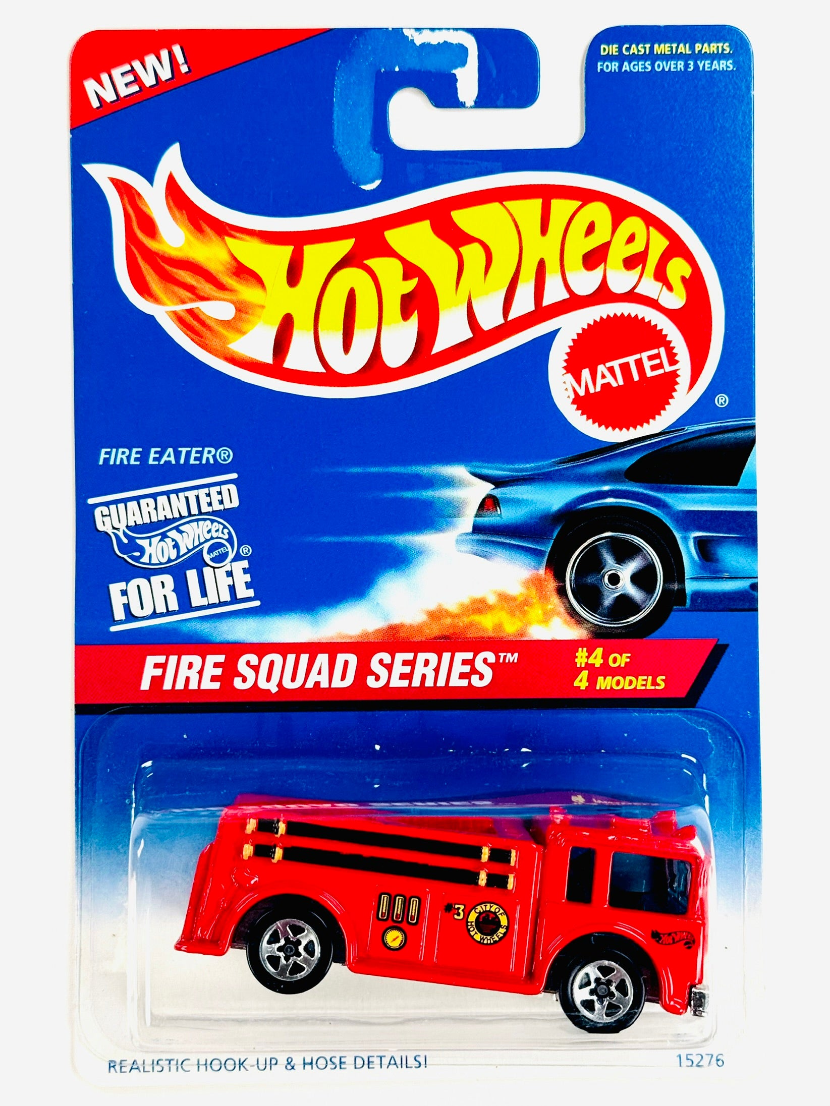 Hot Wheels Fire Squad Series Fire Eater - Damaged Card – Jcardiecast