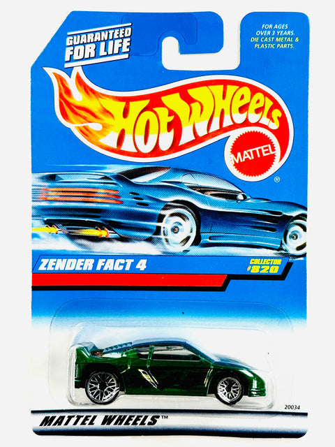 Hot Wheels 1998 Collectors Zender Fact 4 - Damaged Card/Yellow Blister