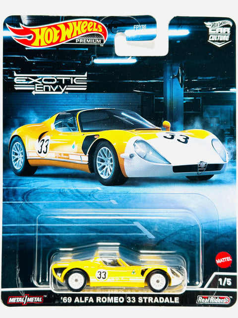 Hot Wheels 2022 Car Culture Exotic Envy '69 Alfa Romeo 33 Stradale - Damaged Card/Blister