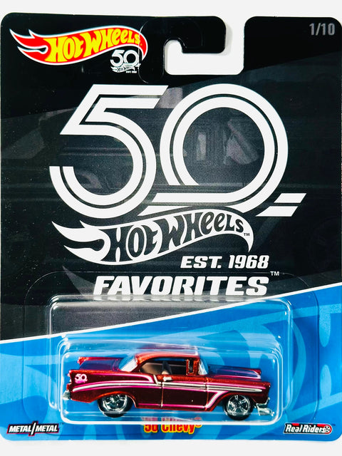 Hot Wheels 50th Anniversary Favorites '56 Chevy - Damaged Card
