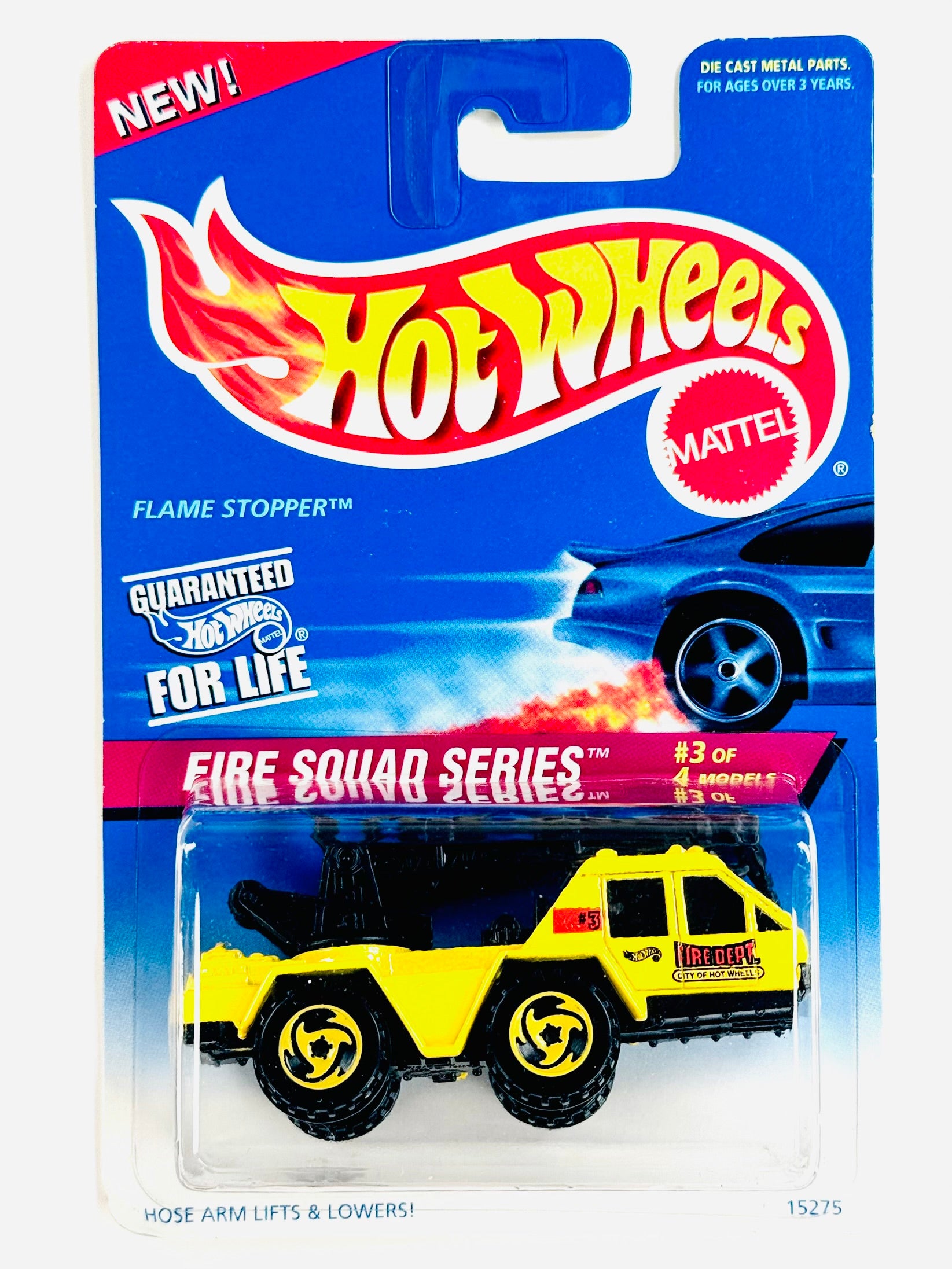 Hot Wheels Fire Squad Series Flame Stopper - Damaged Card – Jcardiecast