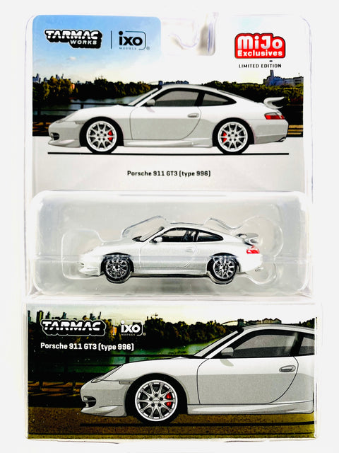 Tarmac Works Mijo Exclusives Global 64 Porsche 911 GT3 (996) Silver