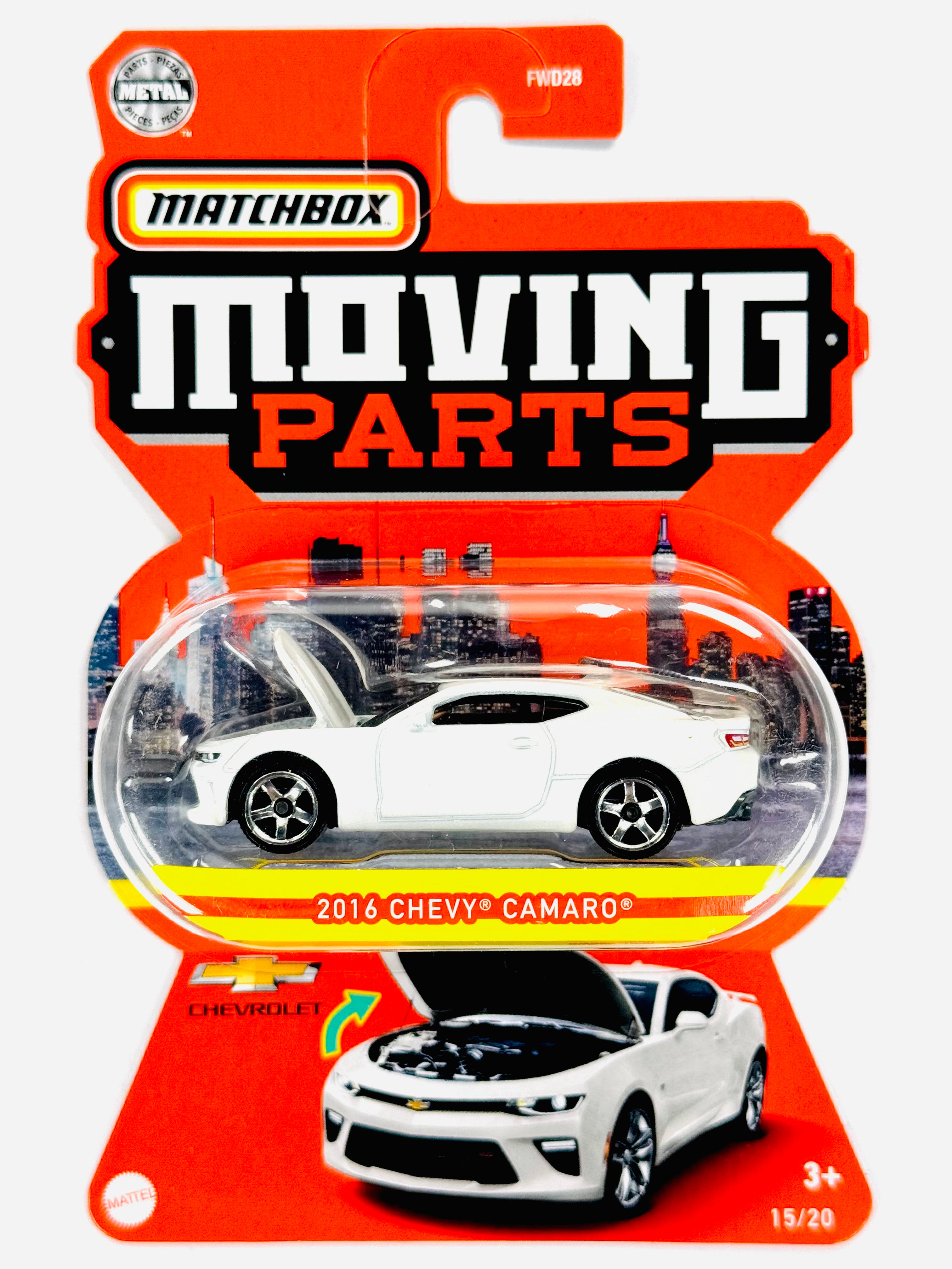Matchbox Moving Parts 2016 Chevy Camaro - Damaged Card – Jcardiecast