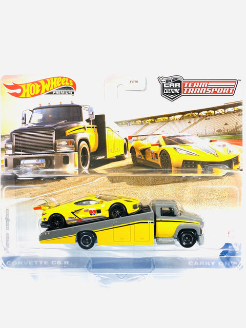 Hot Wheels 2021 Team Transport Case N Corvette C8.R & Carry on #36 - Damaged Card/Blister