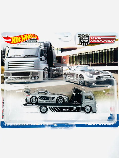 Hot Wheels 2022 Team Transport Case S IWC Schaffhausen '16 Mercedes-AMG GT3 Fleet Street #48 - Damaged Card