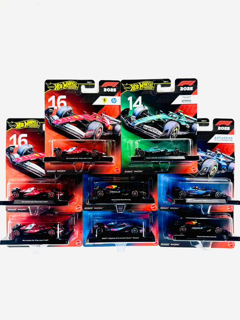 Hot Wheels 2026 Formula 1 F1 Race Team Factory Sealed Case M (8 Cars)