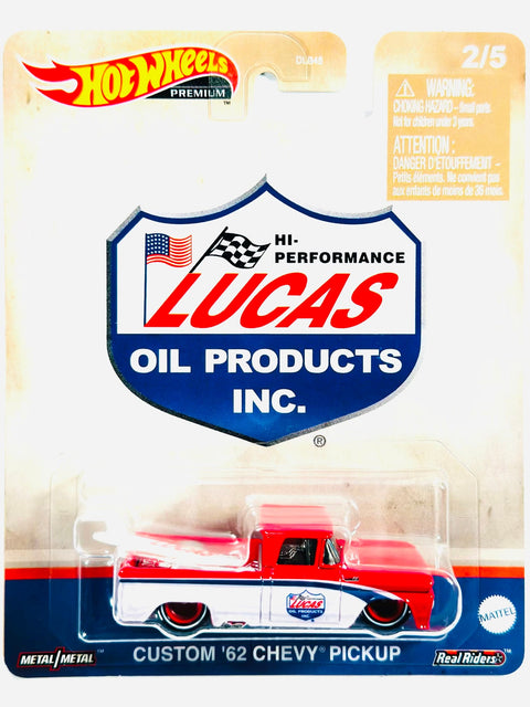 Hot Wheels 2023 Pop Culture Vintage Oil Hi-Performance Lucas Oil Products Inc. Custom '62 Chevy Pickup