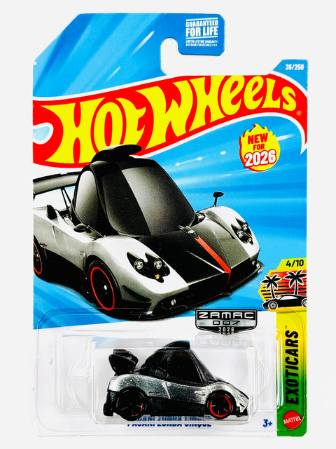 Hot Wheels Exoticars Pagani Zonda Cinque Silver (26/250) - Damaged Card/Blister