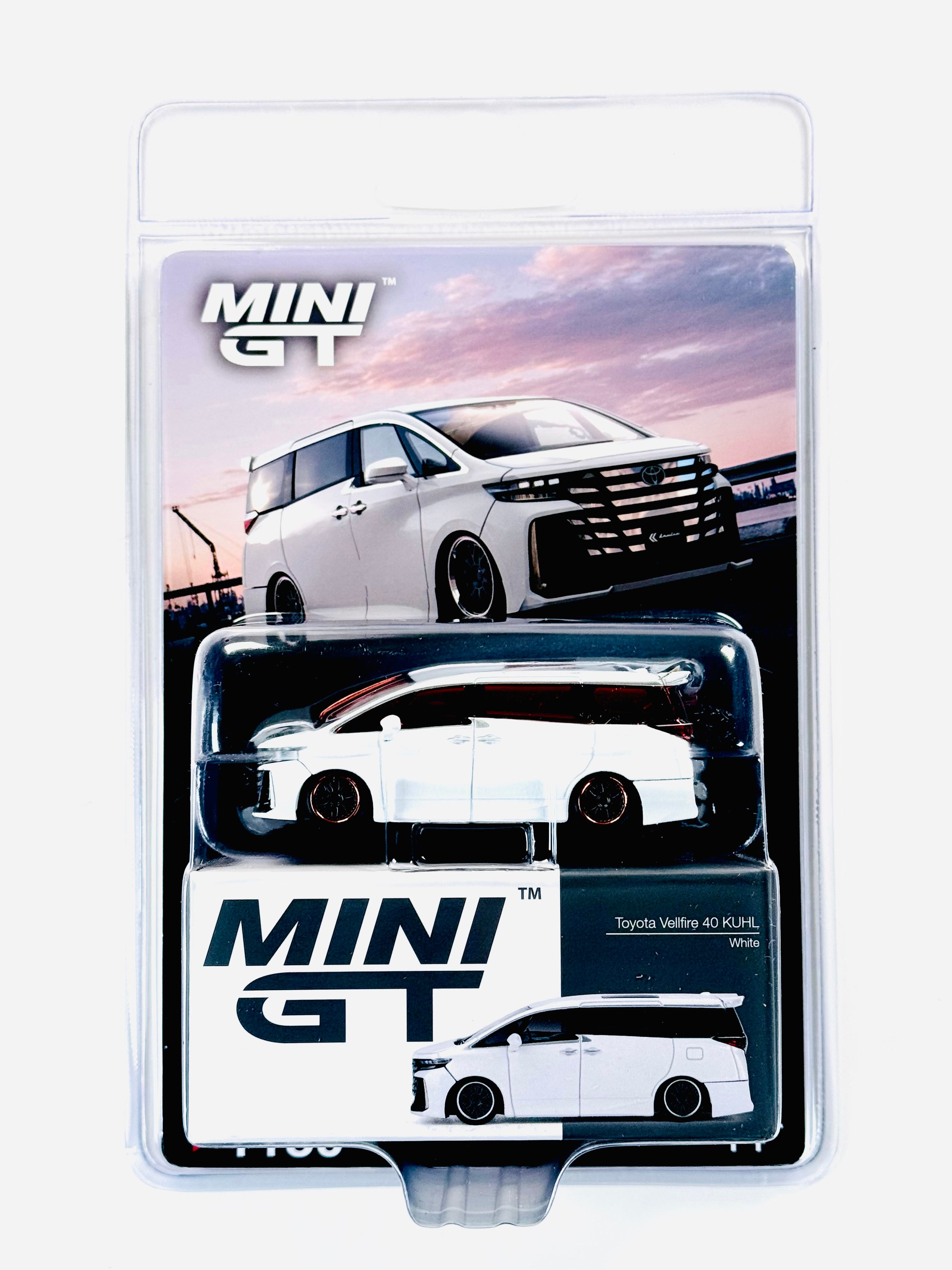 トヨタ 40系　ALPHARD ホワイト 1/43スケール Mini GT Toyota Alphard 40 KUHL White #1180 Chase – Jcardiecast