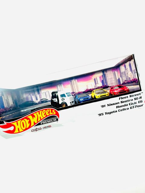 Hot Wheels 2022 Wal-Mart Exclusive Car Culture Premium Fleet Street JDM Box Set Diorama - Damaged Box