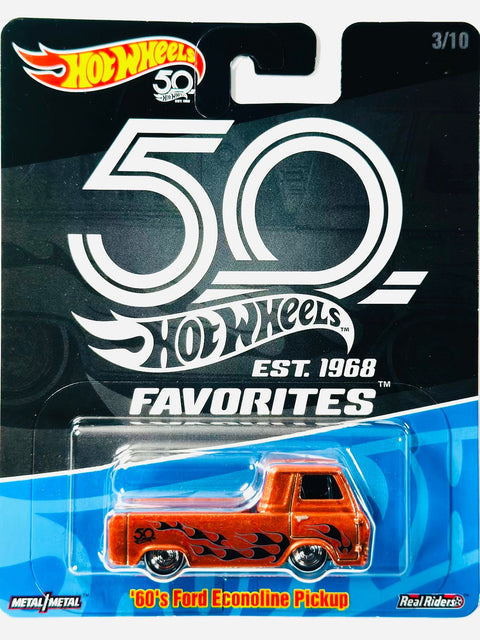 Hot Wheels 50th Anniversary Favorites '60's Ford Econoline Pickup - Damaged Card