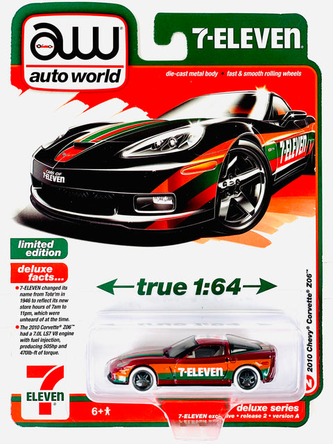 Auto World 7-Eleven 2010 Chevy Corvette Z06 Chase - Damaged Card