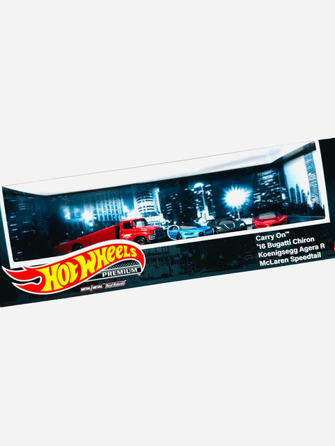 Hot Wheels 2022 Wal-Mart Exclusive Car Culture Premium Exotic Carry on Box Set Diorama - Damaged Box