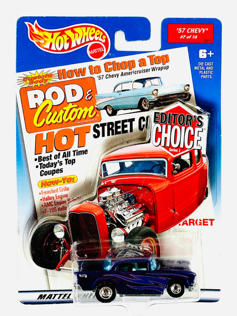 Hot Wheels 2000 Rod & Custom Hot Street Coupes Editors Choice Series '57 Chevy - Damaged Card/Blister