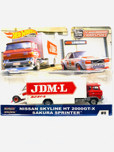 Hot Wheels 2019 Team Transport Case C Nissan Skyline JDM-L HT 2000GT-X Sakura Sprinter #8 - Damaged Card/Blister