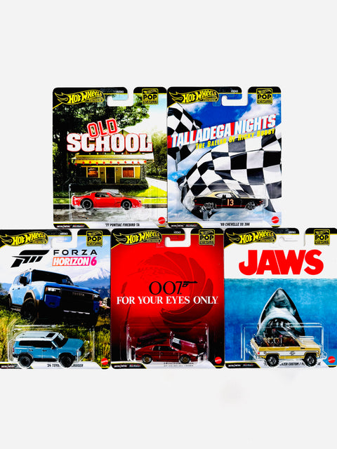 Hot Wheels 2026 Pop Culture Case T (Set of 5 Cars)