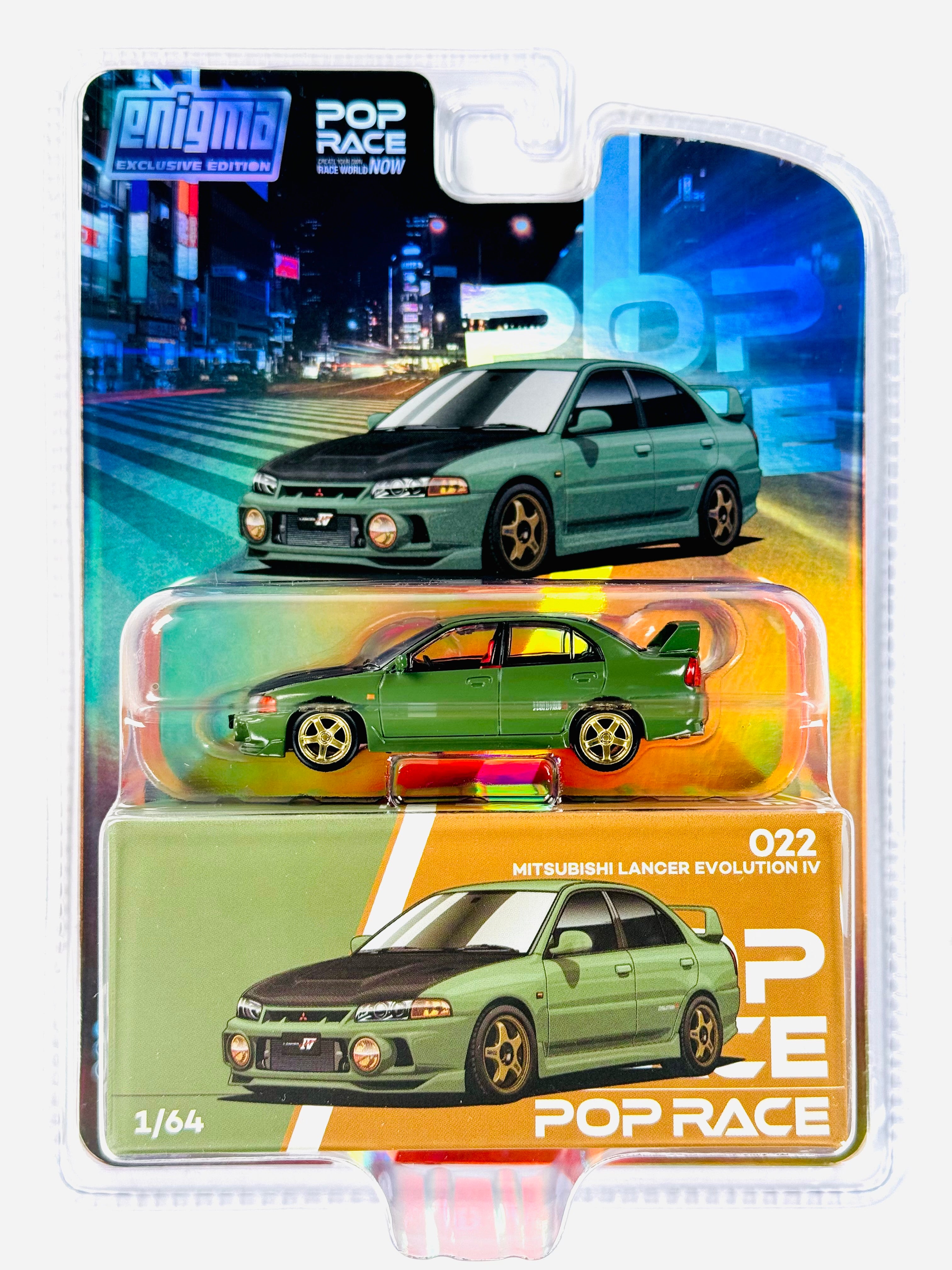 Pop Race Enigma Exclusive Mitsubishi Lancer Evolution IV Green