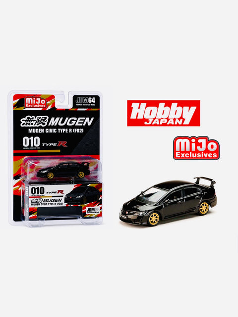 Hobby Japan Mijo Exclusive Honda Mugen Civic Type R FD2 Crystal Black Pearl