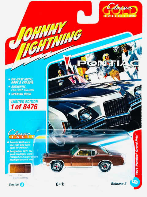 Johnny Lightning Classic Gold Collection 1971 Pontiac Grand Prix Bronzini Gold Metallic