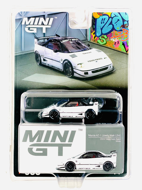 Mini GT Mijo Exclusive  Mazda AZ-1 Liberty Walk LB40 White 2024 Toyyo #953