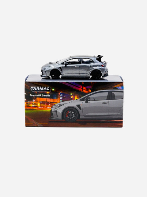 Tarmac Works Global 64 Toyota GR Corolla w/ Oil Can Grey