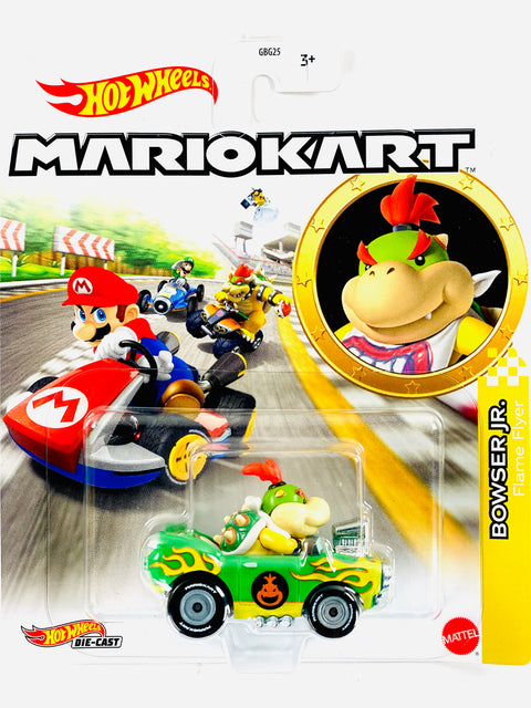Hot Wheels Mario Kart Bowser Jr. Flame Flyer - Damaged Card
