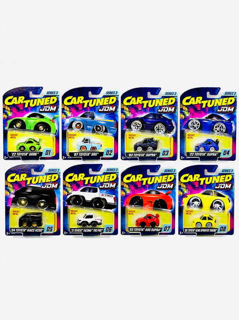 CarTuned 2025 Series 3 JDM Tuners Assortment Factory Sealed Assortment Case (8 cars)