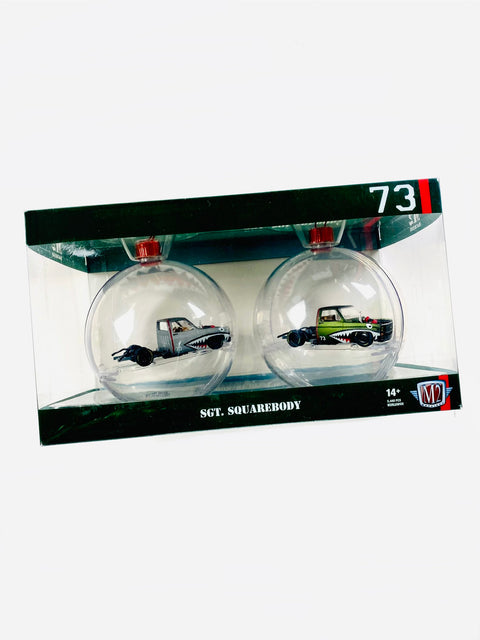 M2 Machines Walmart Exclusive '73 Chevrolet Cheyenne Super 10 Ornament Set - Open Box