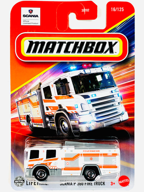Matchbox 2025 Basic Case C Scania P360 Fire Truck